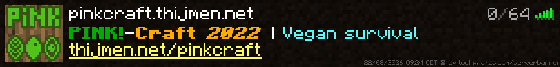 PINK!-Craft survival Server banner